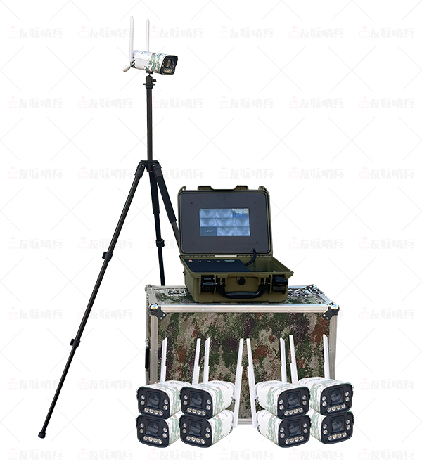 友聯(lián)哨兵高清無線應急布控箱 迷彩多槍機聯(lián)動三腳架移動布控箱